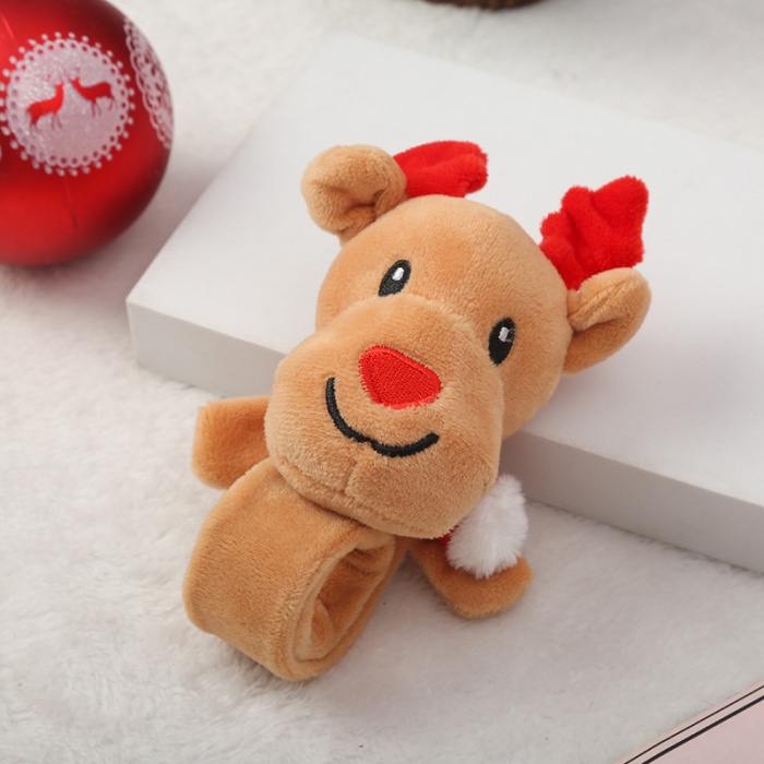 LED Christmas Slap Bracelets – Light-Up Santa & Snowman Wristbands for Kids Holiday Party Favors